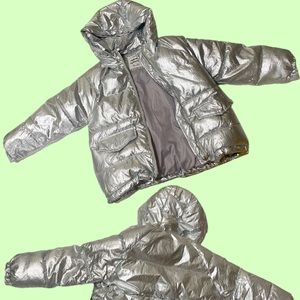 ZARA METALLIC PUFF JACKET